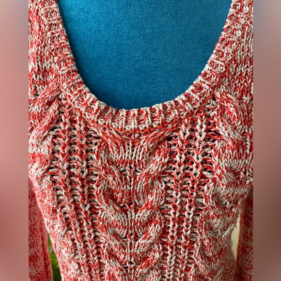 Free People red and white sweater - Picture 2 of 4